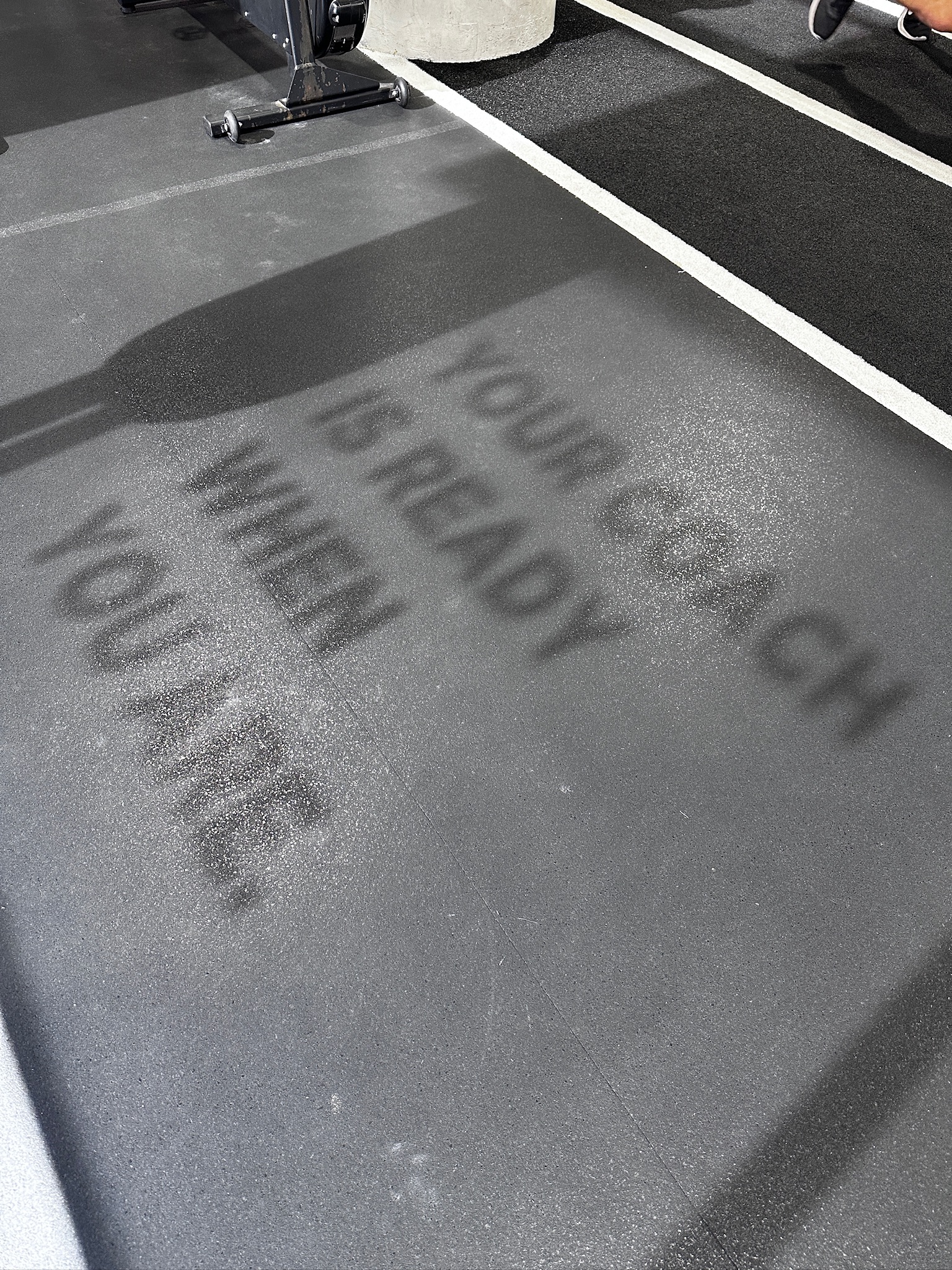 Your coach is ready when you are — floor graphic